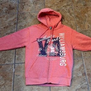 Pink Williamsburg Virginia Hoodie Size Small